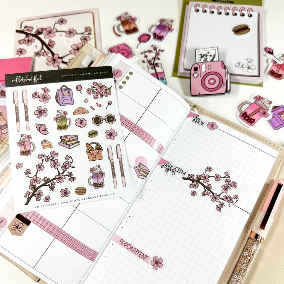 Sticker Sheet | Sakura Picnic 01 Kit Sheet