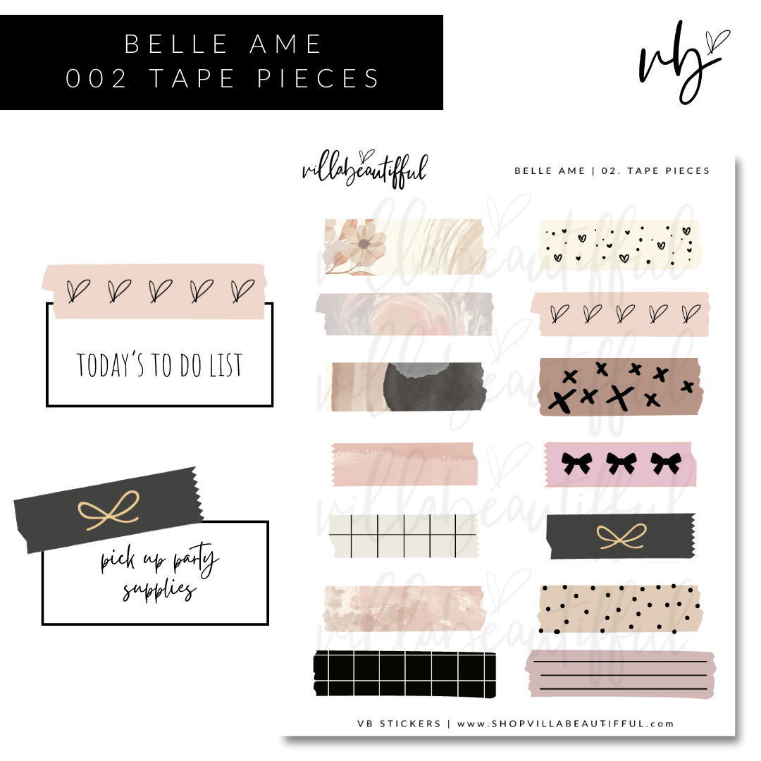 Sticker Sheet | Belle Ame 02 Tape Pieces