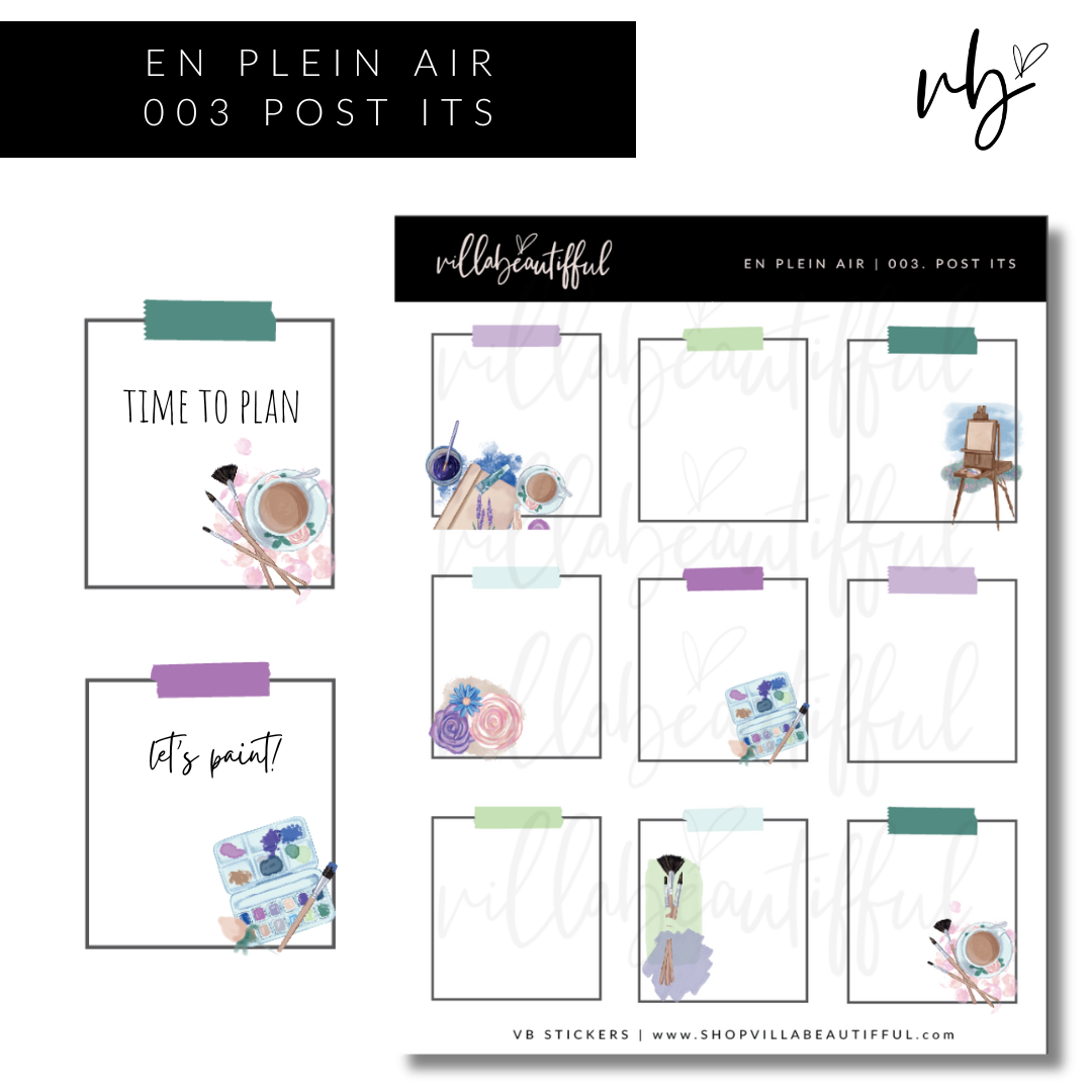 Sticker Sheet | En Plein Air 03 Post It