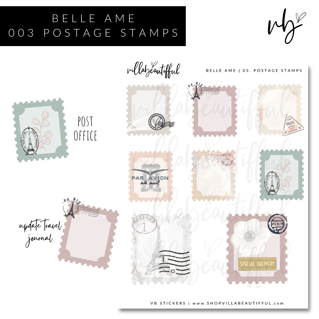 Sticker Sheet | Belle Ame 03 Postage Stamps