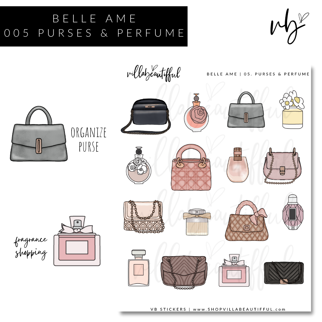 Sticker Sheet | Belle Ame 05 Purses & Perfume