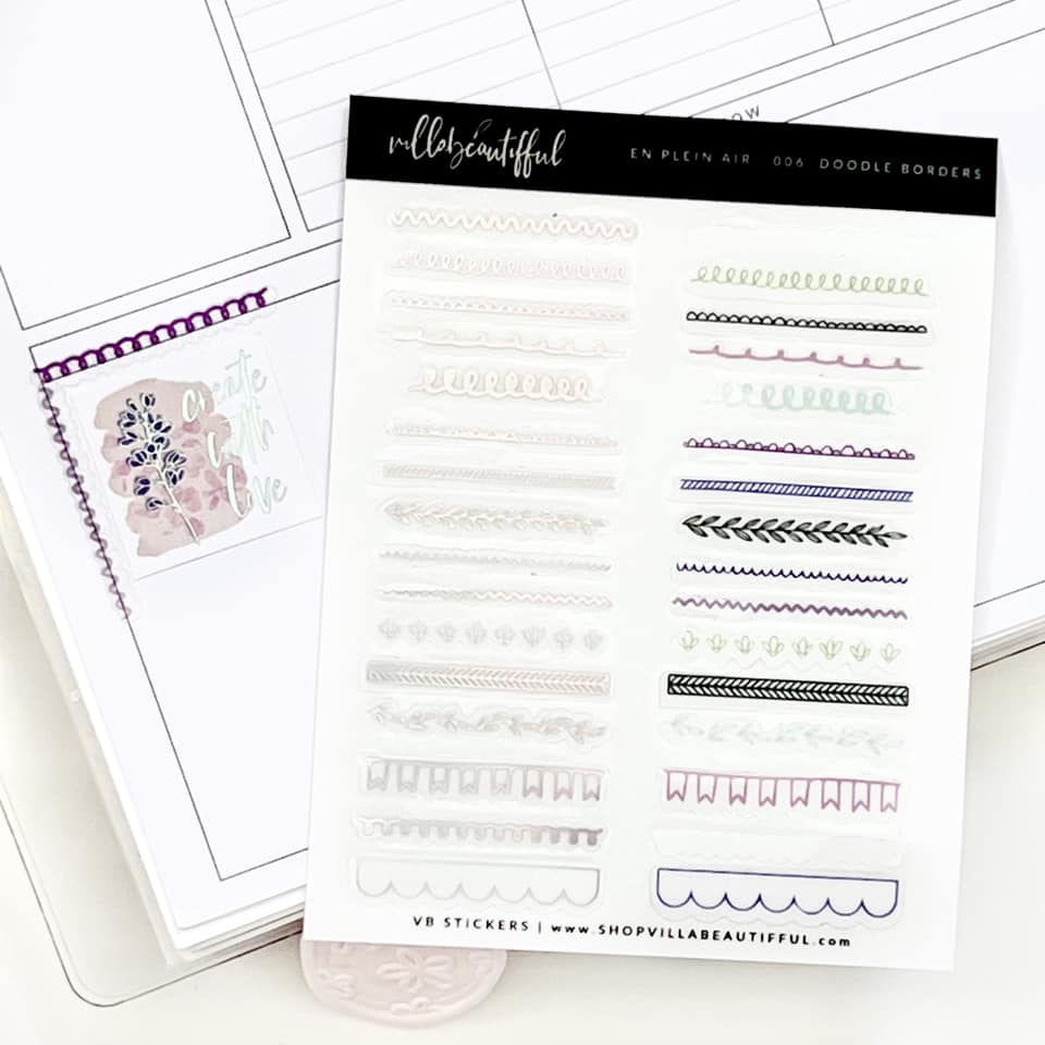 Sticker Sheet | En Plein Air 06 Doodle Borders