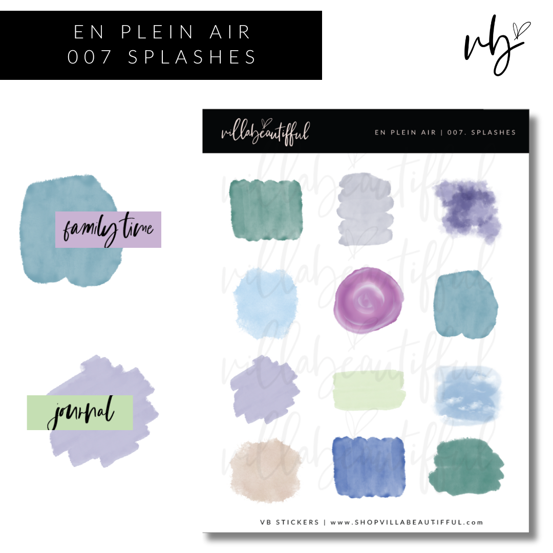 Sticker Sheet | En Plein Air 07 Splashes