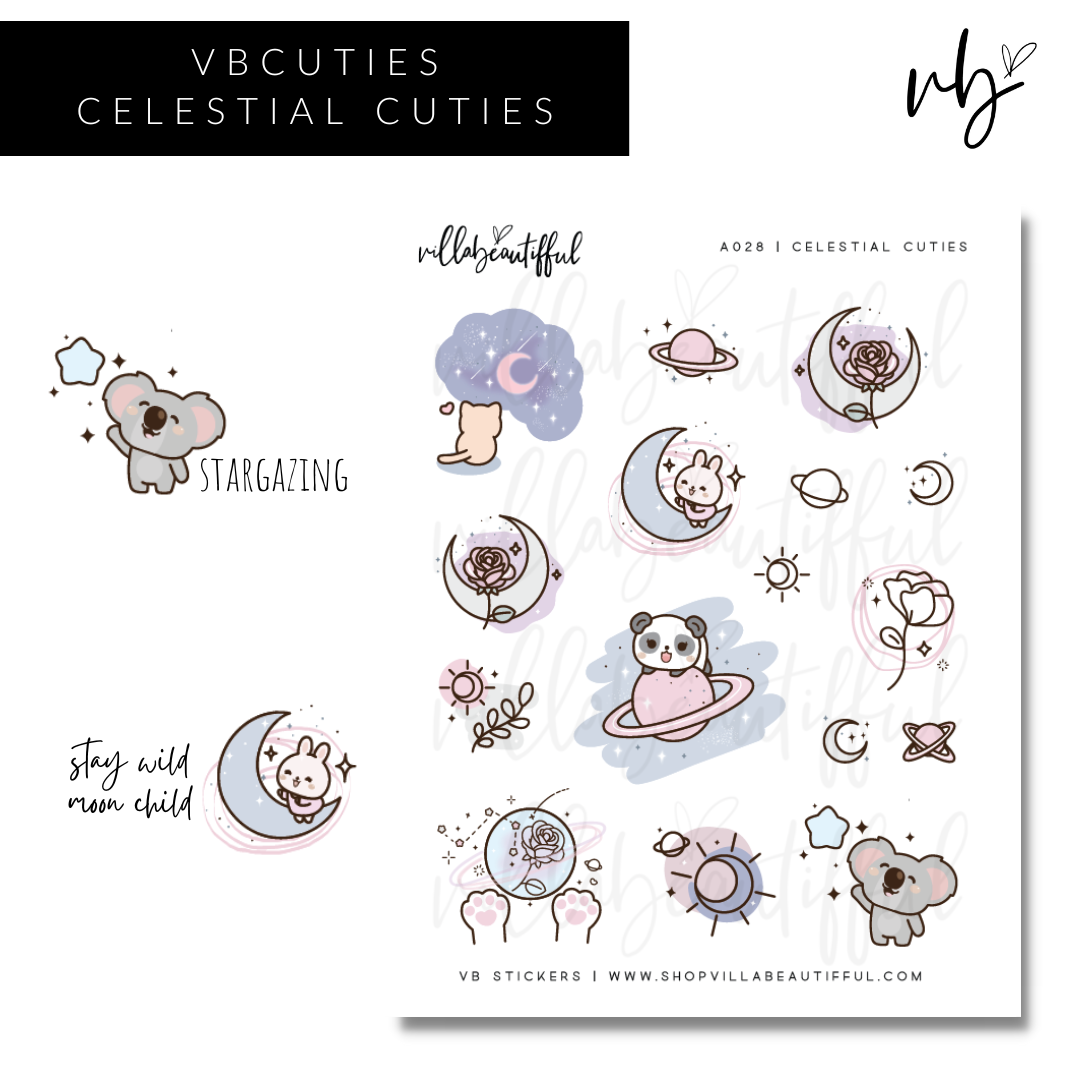 Sticker Sheet | A028 Celestial Cuties