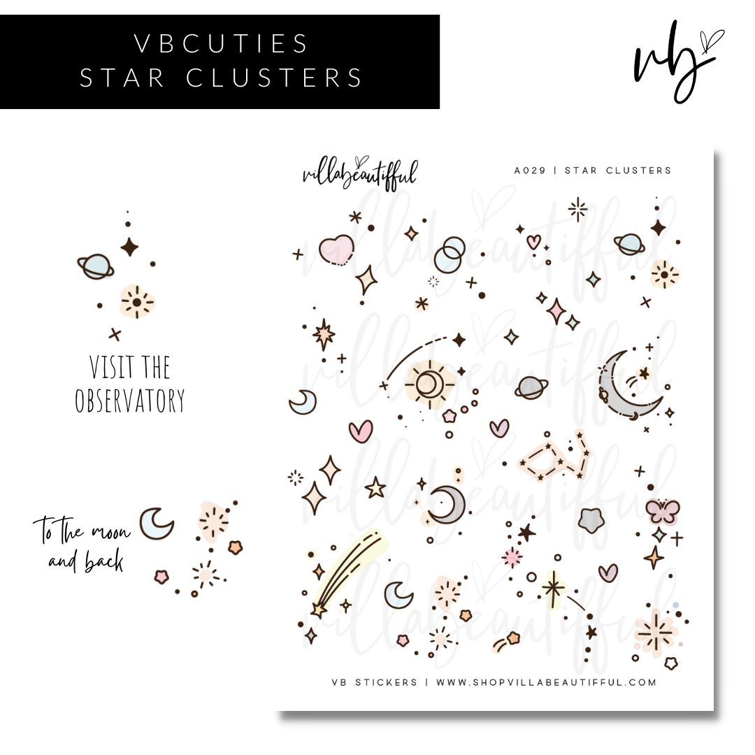 Sticker Sheet | A029 Star Clusters