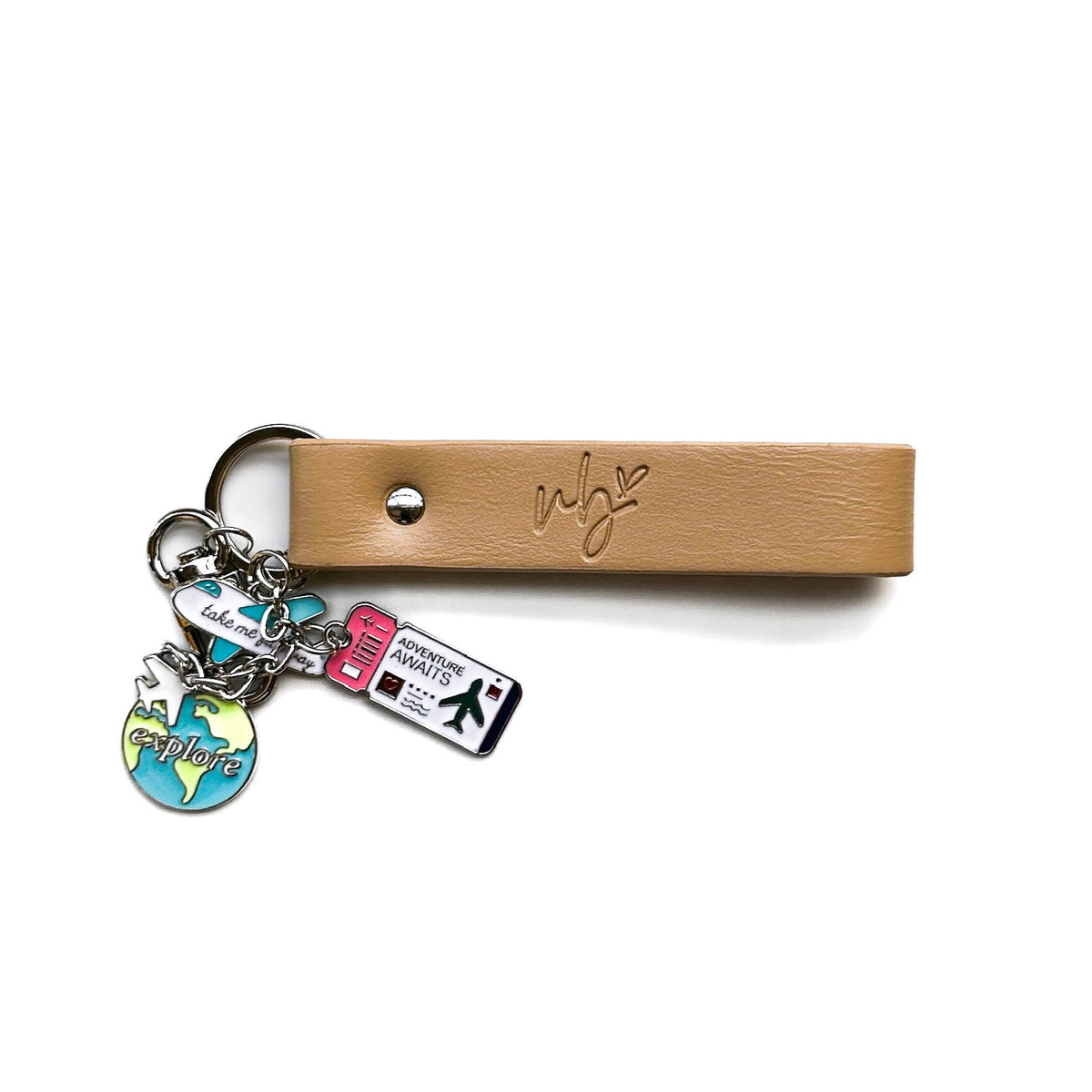 Around the World Dangle Charm Keychain