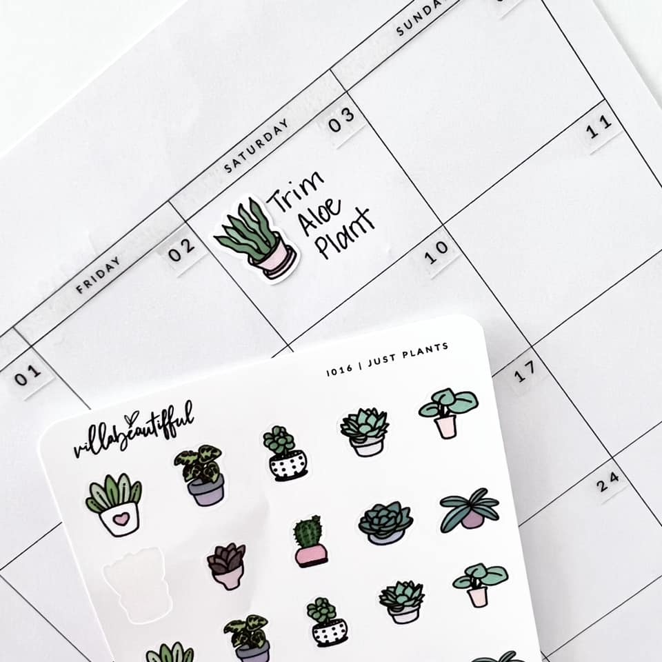 Sticker Sheet | I016 Just Plants