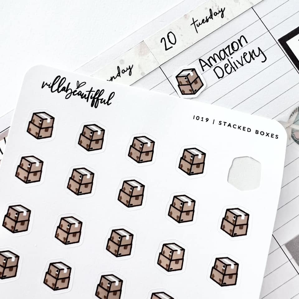 Sticker Sheet | I019 Stacked Boxes