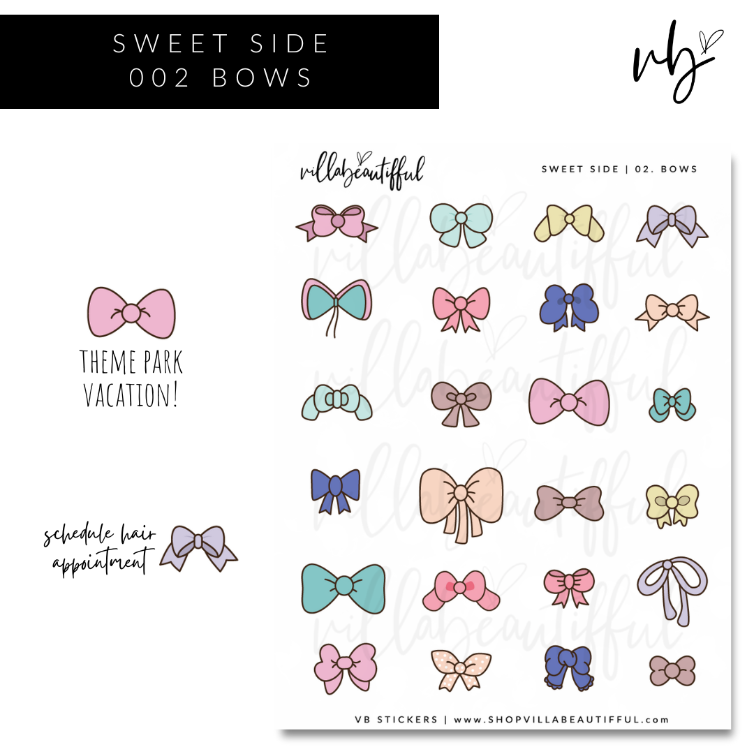 Sticker Sheet | Sweet Side 02 Bows