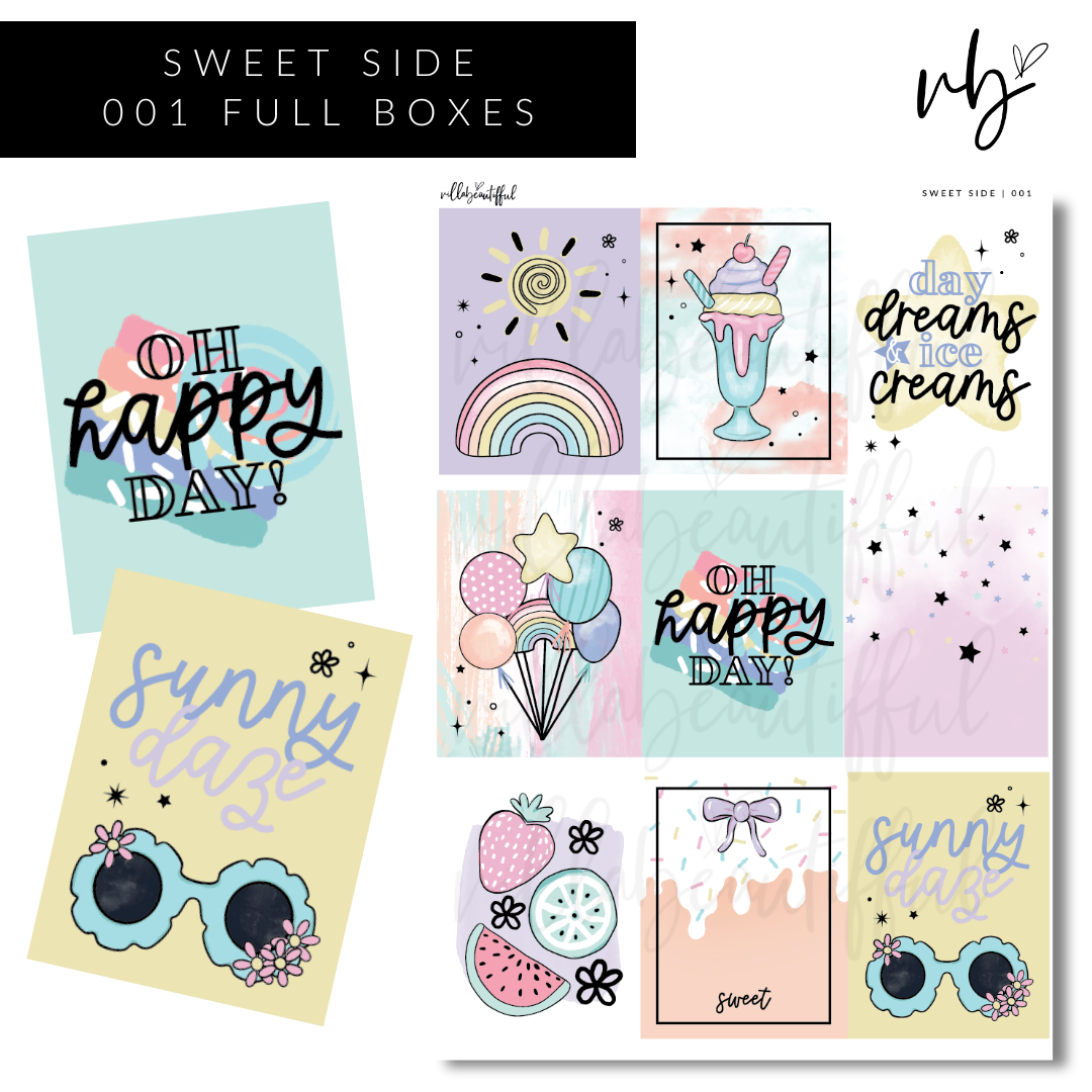 Sticker Sheet | Sweet Side 01 Full Boxes