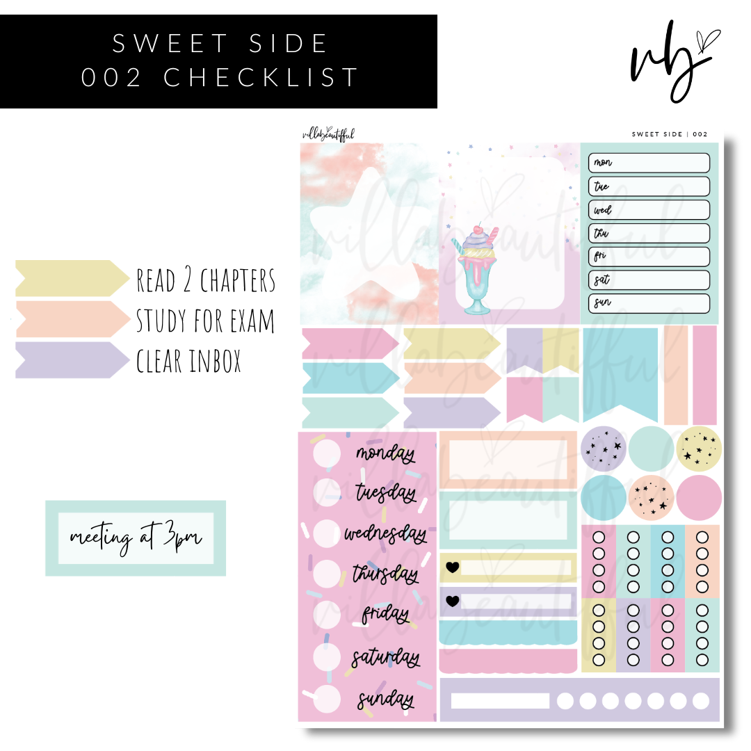 Sticker Sheet | Sweet Side 02 Checklist