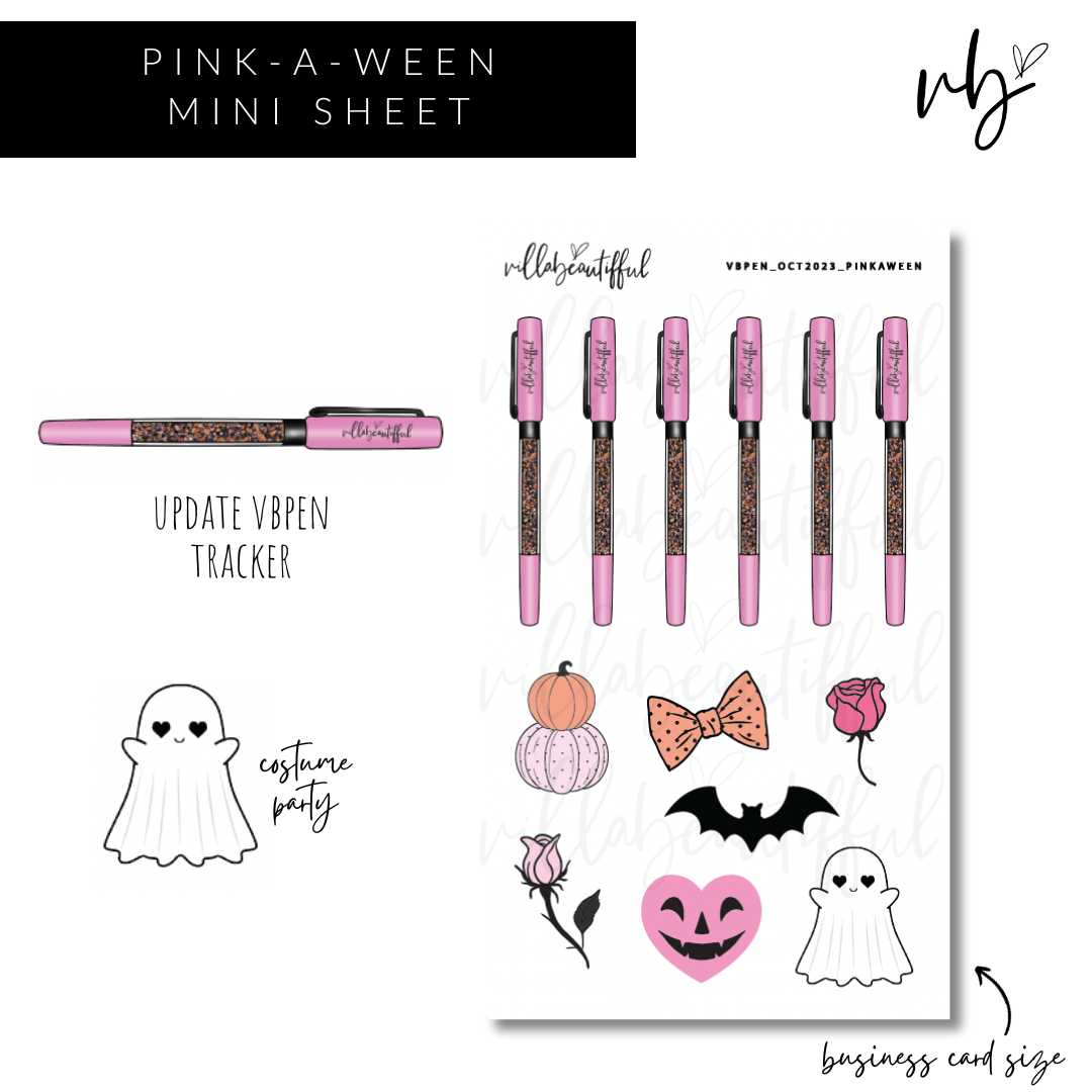 Sticker Sheet | VBPens Mini Pink-A-Ween