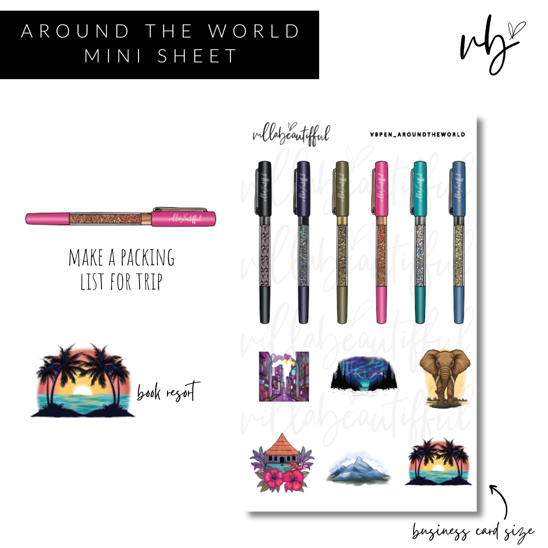 Sticker Sheet | Around The World VBPen Mini