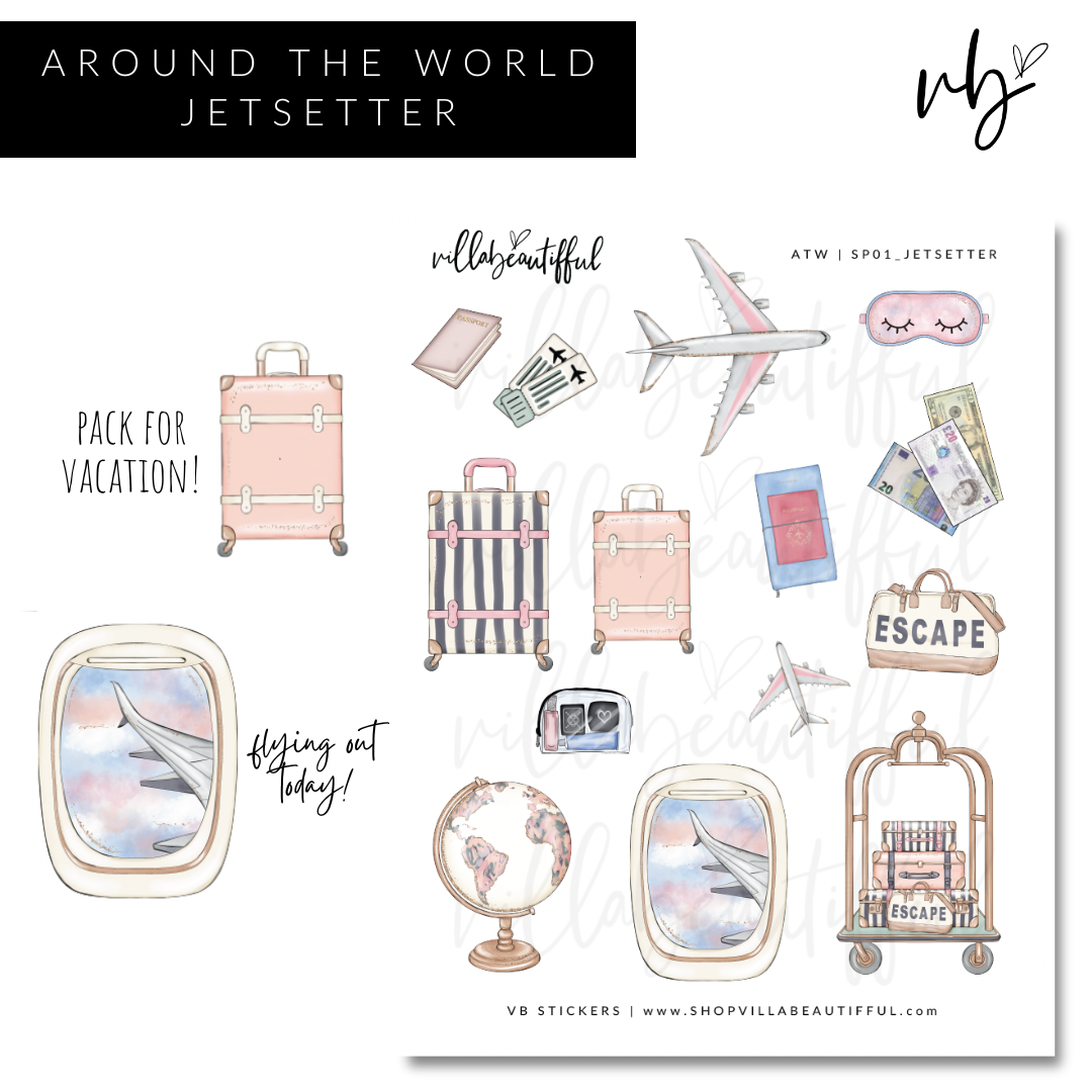 Sticker Sheet | Around the World 01 Jetsetter