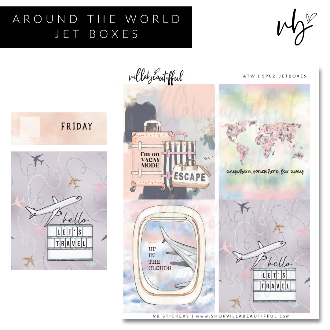 Sticker Sheet | Around the World 02 Jet Boxes