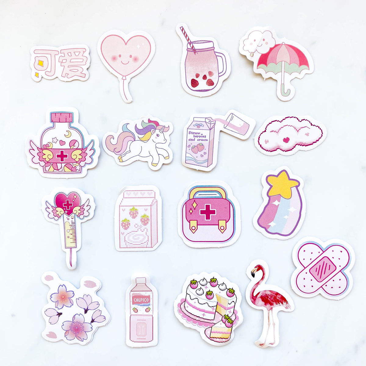 Journal Sticker Pack | Pink Drinks