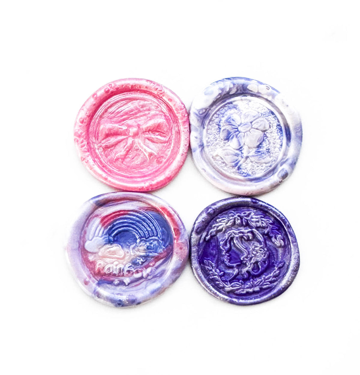 Wax Seal Bead Set | Pink + Purple