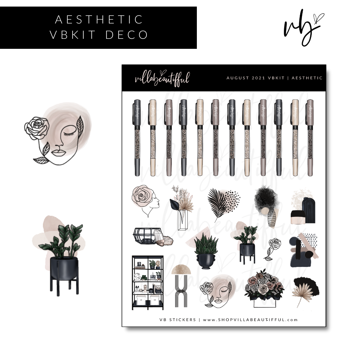 Sticker Sheet | Aesthetic August 21 VBKit Deco