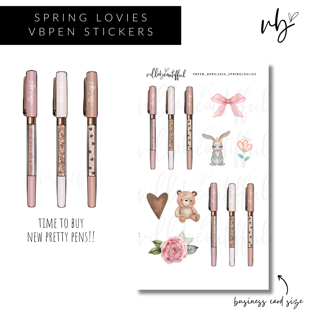 Sticker Sheet | VBPens Mini Spring Lovies