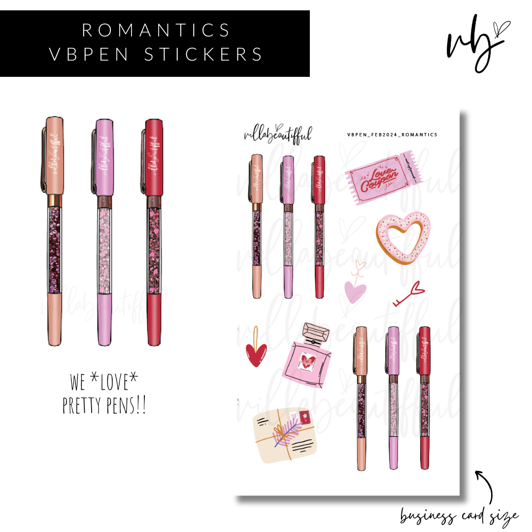 Sticker Sheet | New Release VBPens Romantics