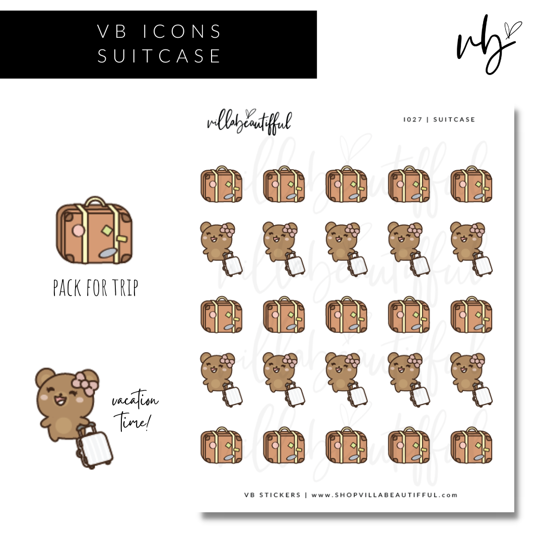 Sticker Sheet | I027 Suitcase