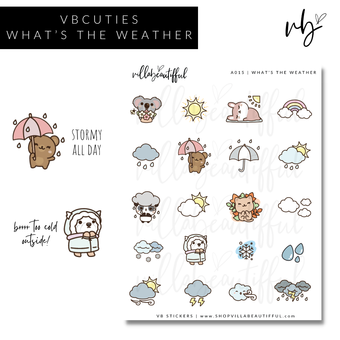 Sticker Sheet | A015 What's The Weather