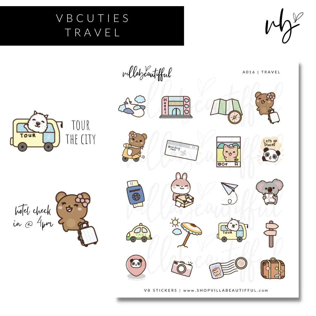 Sticker Sheet | A016 Travel