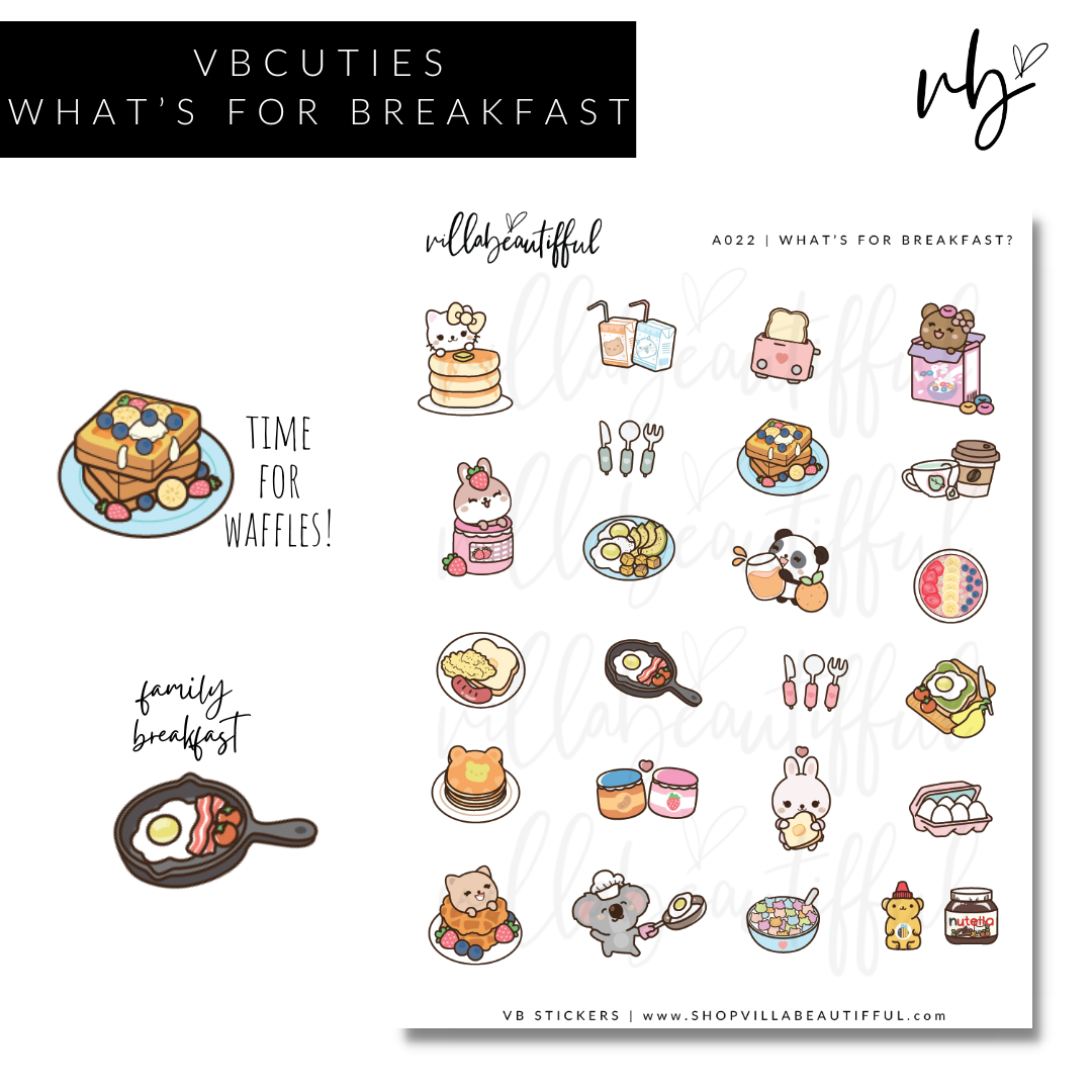 Sticker Sheet | A022 What's for Breakfast