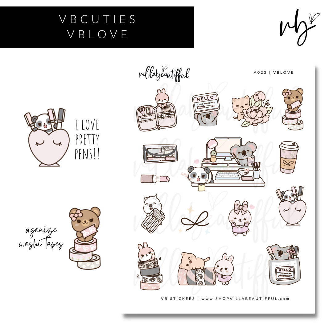 VBCuties | A023 VBLove Sticker Sheet