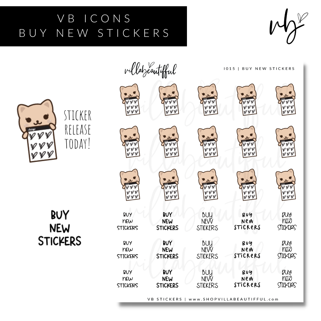 Sticker Sheet | I015 Buy New Stickers