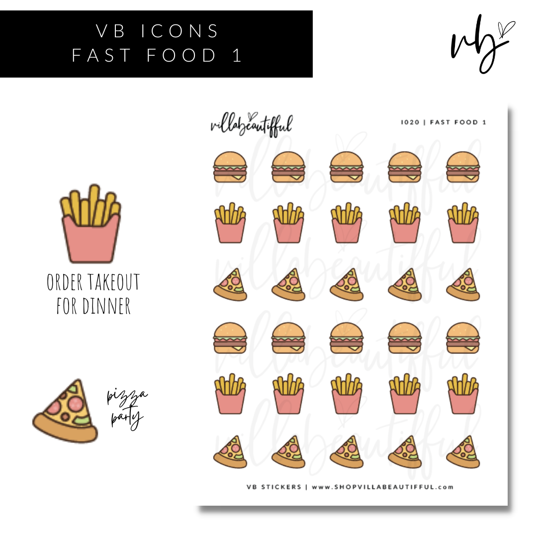 Sticker Sheet | I020 Fast Food 1