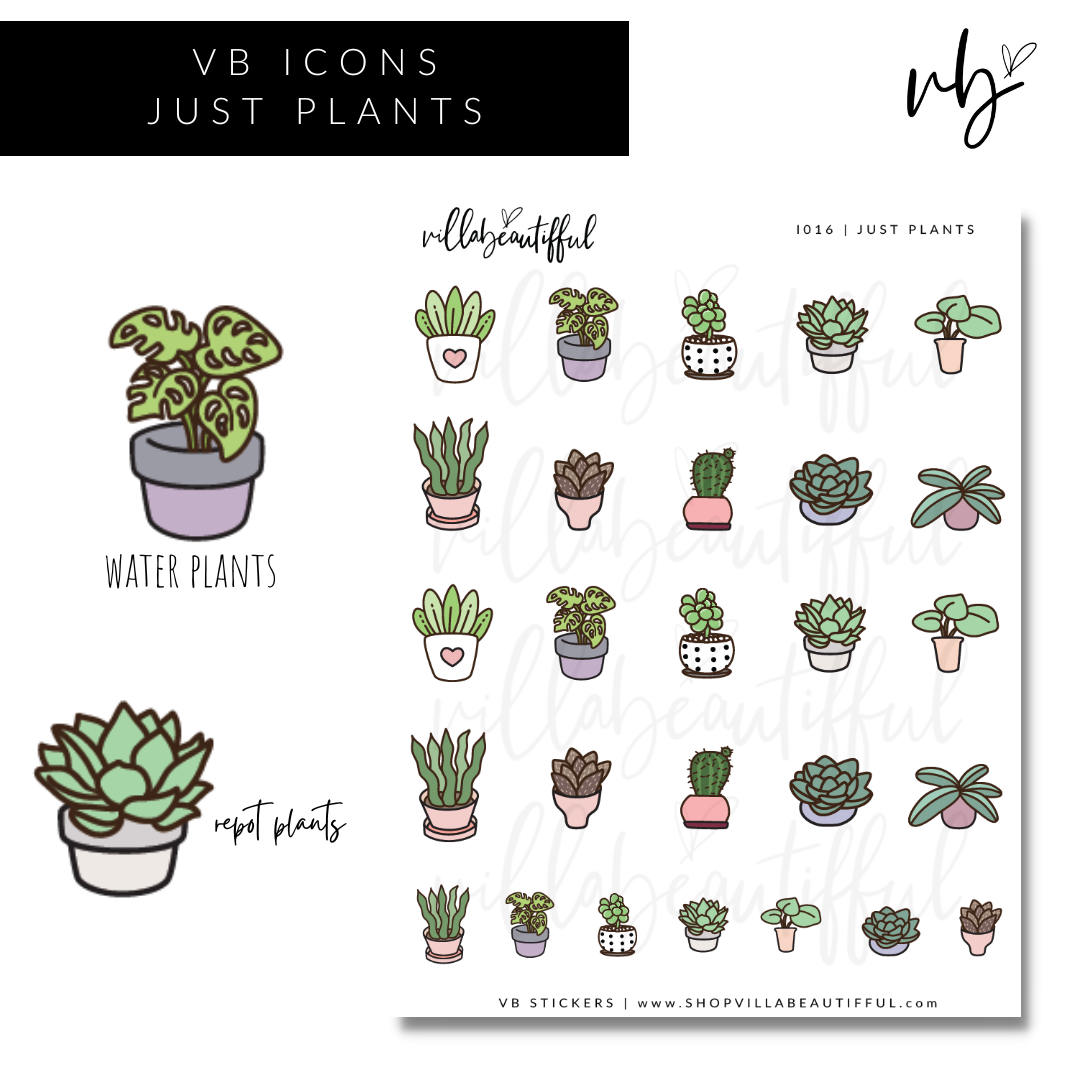 Sticker Sheet | I016 Just Plants