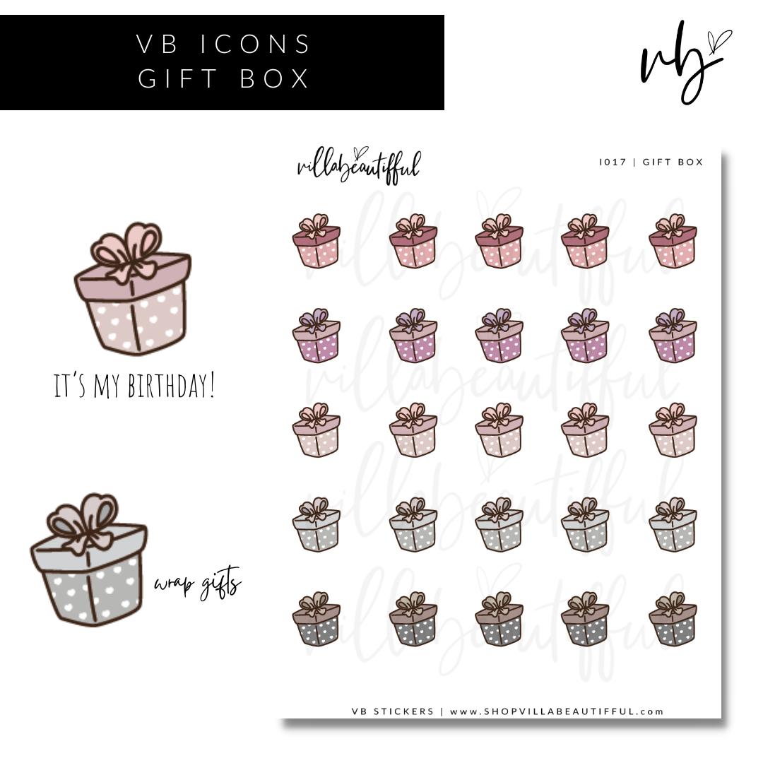 Sticker Sheet | I017 Gift Box