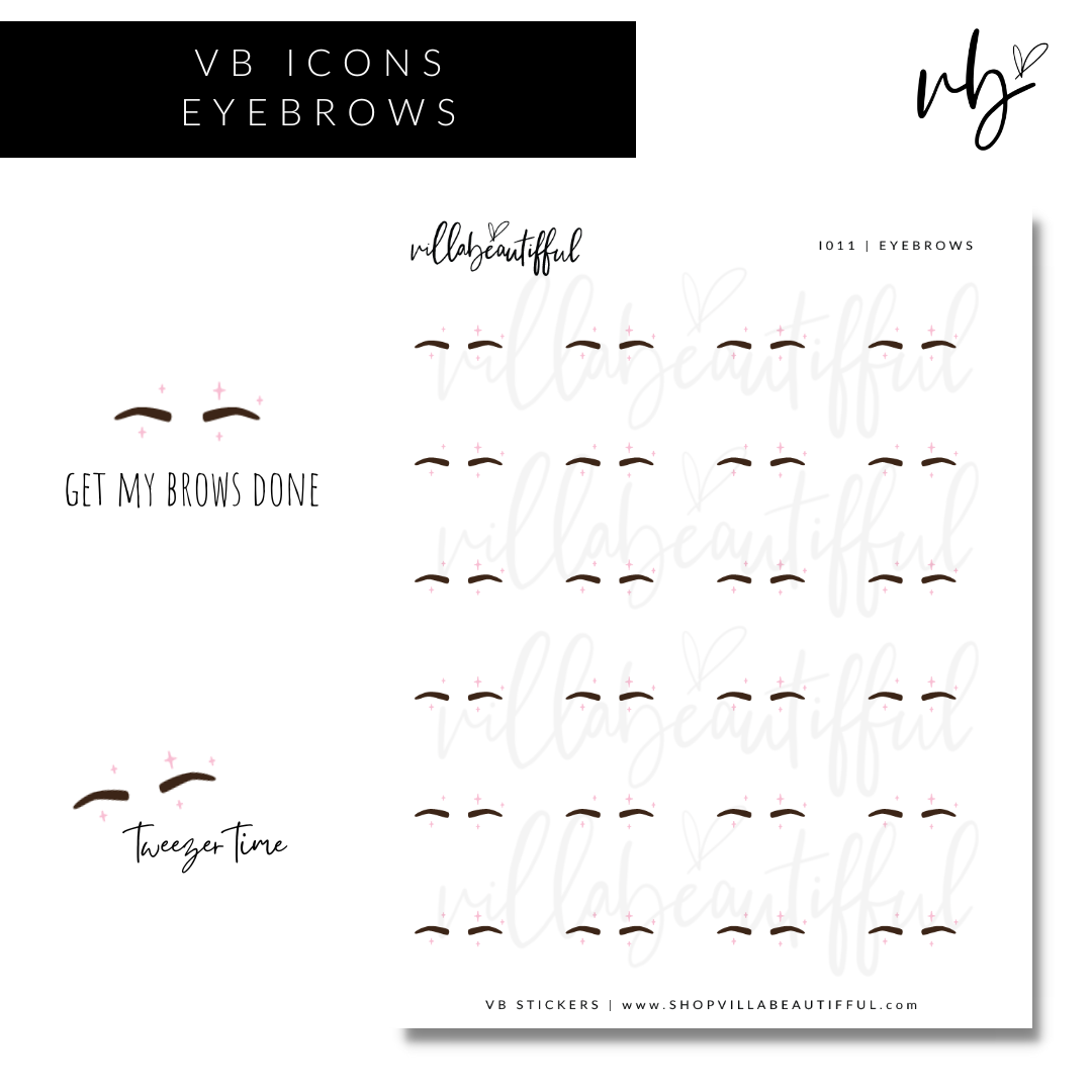 Sticker Sheet | I011 Eyebrows