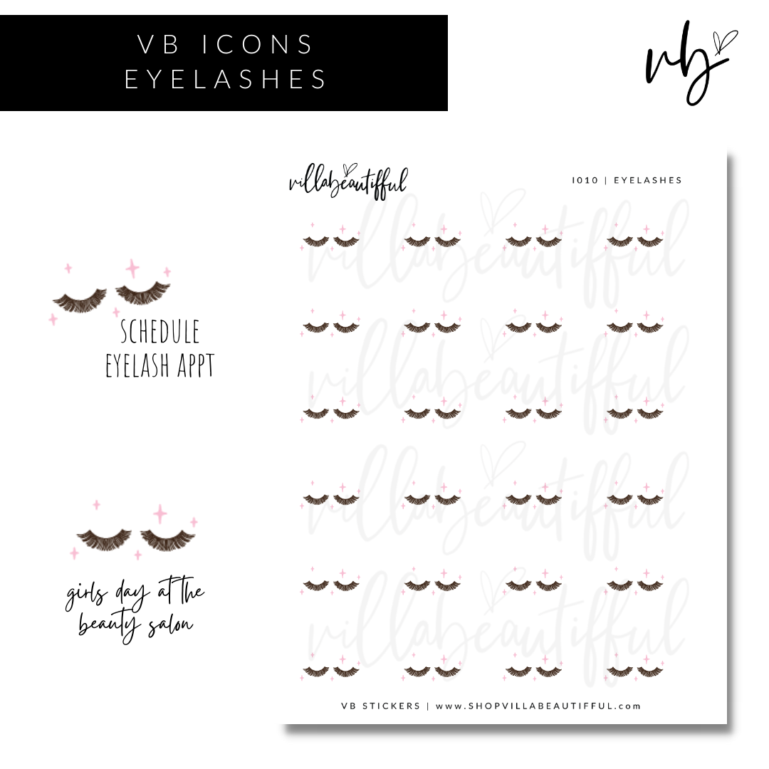 Sticker Sheet | I010 Eyelashes