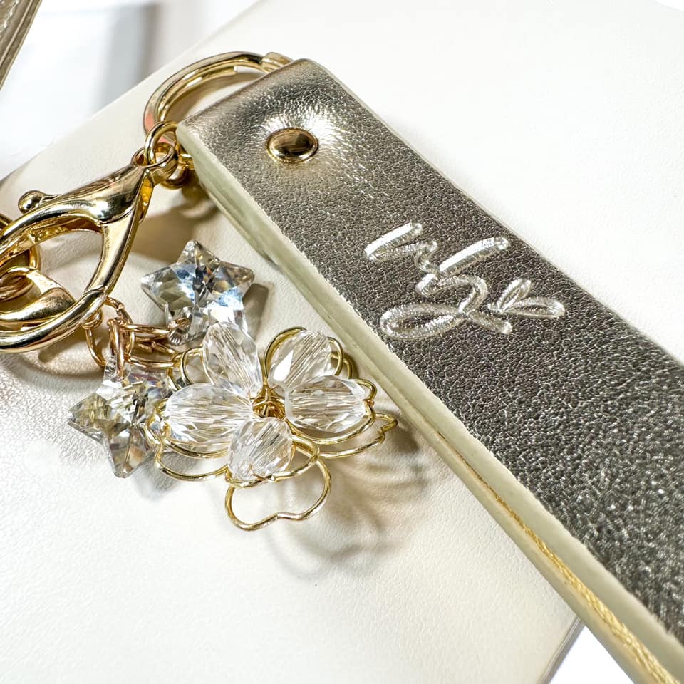 Gold Dangle Charm Keychain