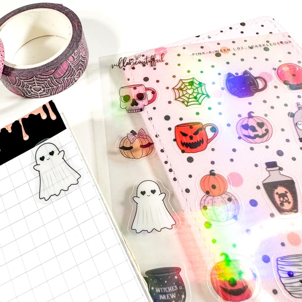 Sticker Sheet | Pink-A-Ween 02 Sparkle Decor