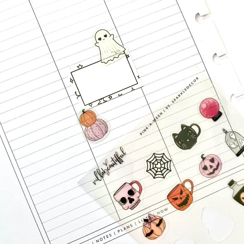 Sticker Sheet | Pink-A-Ween 02 Sparkle Decor