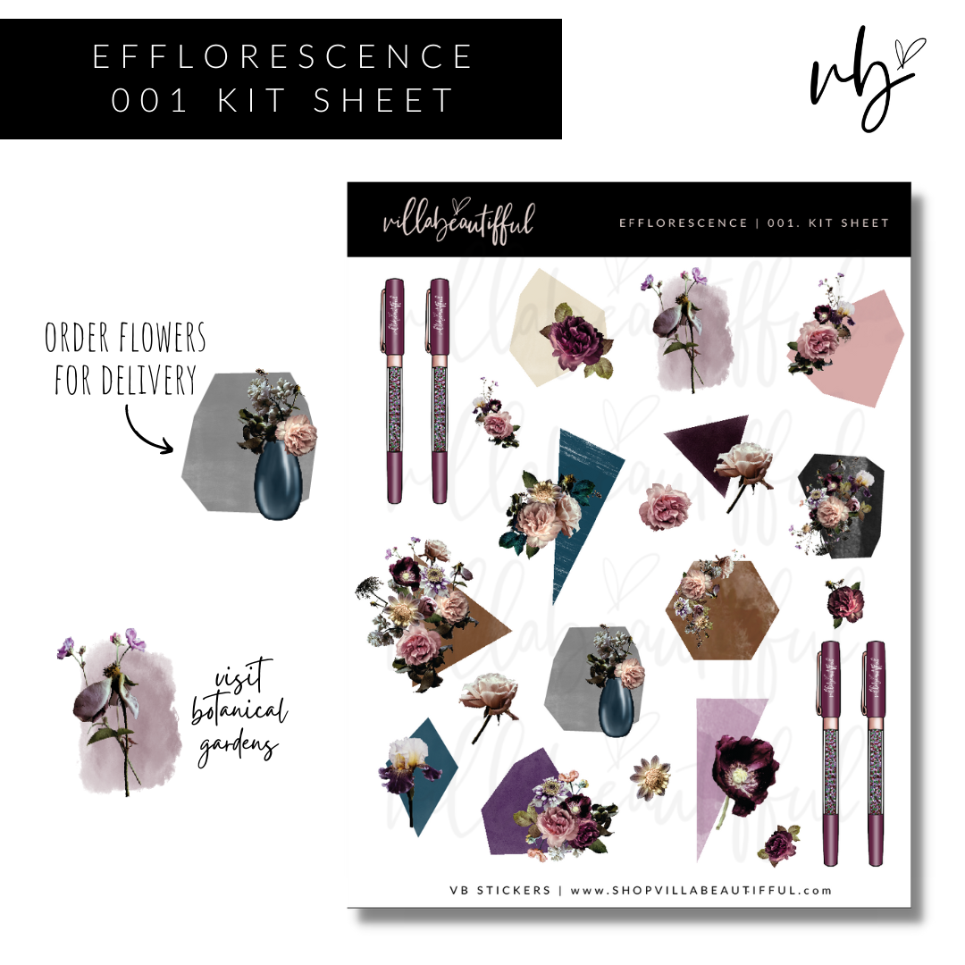 Sticker Sheet | Efflorescence 01 Kit Sheet