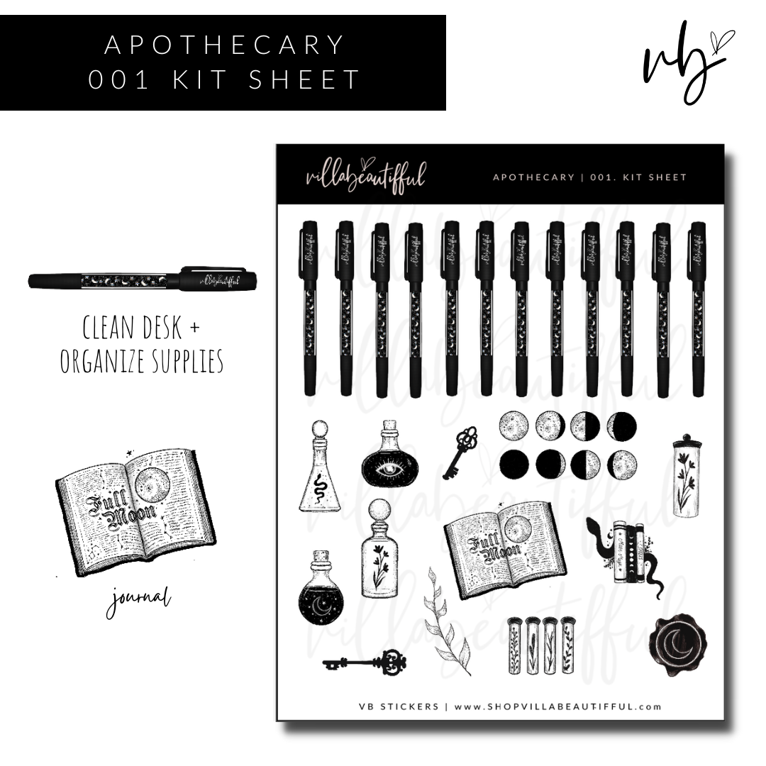 Sticker Sheet | Apothecary 01 Kit Sheet