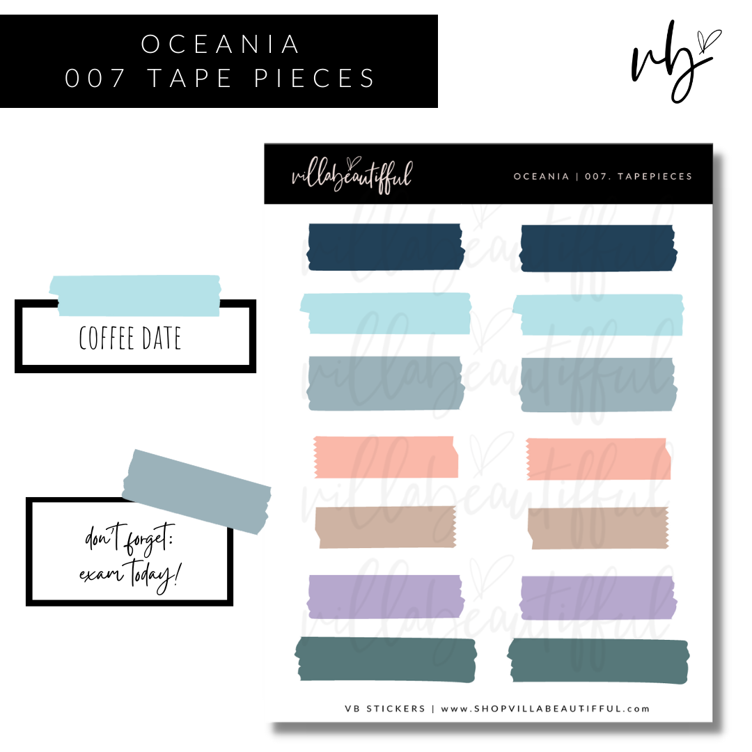 Sticker Sheet | Oceania 07 Tape Pieces