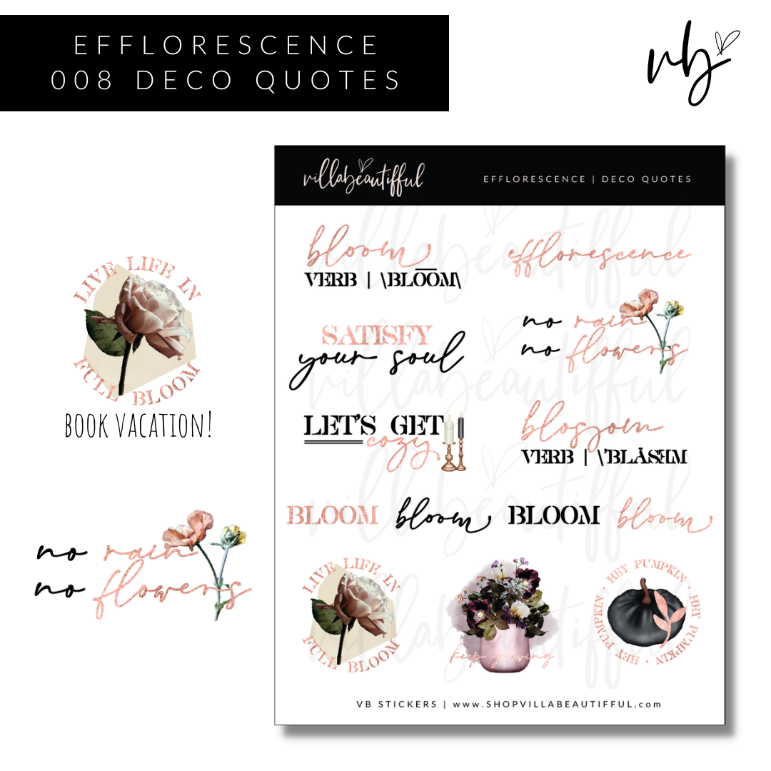 Efflorescence | 08 Deco Quotes Sticker Sheet