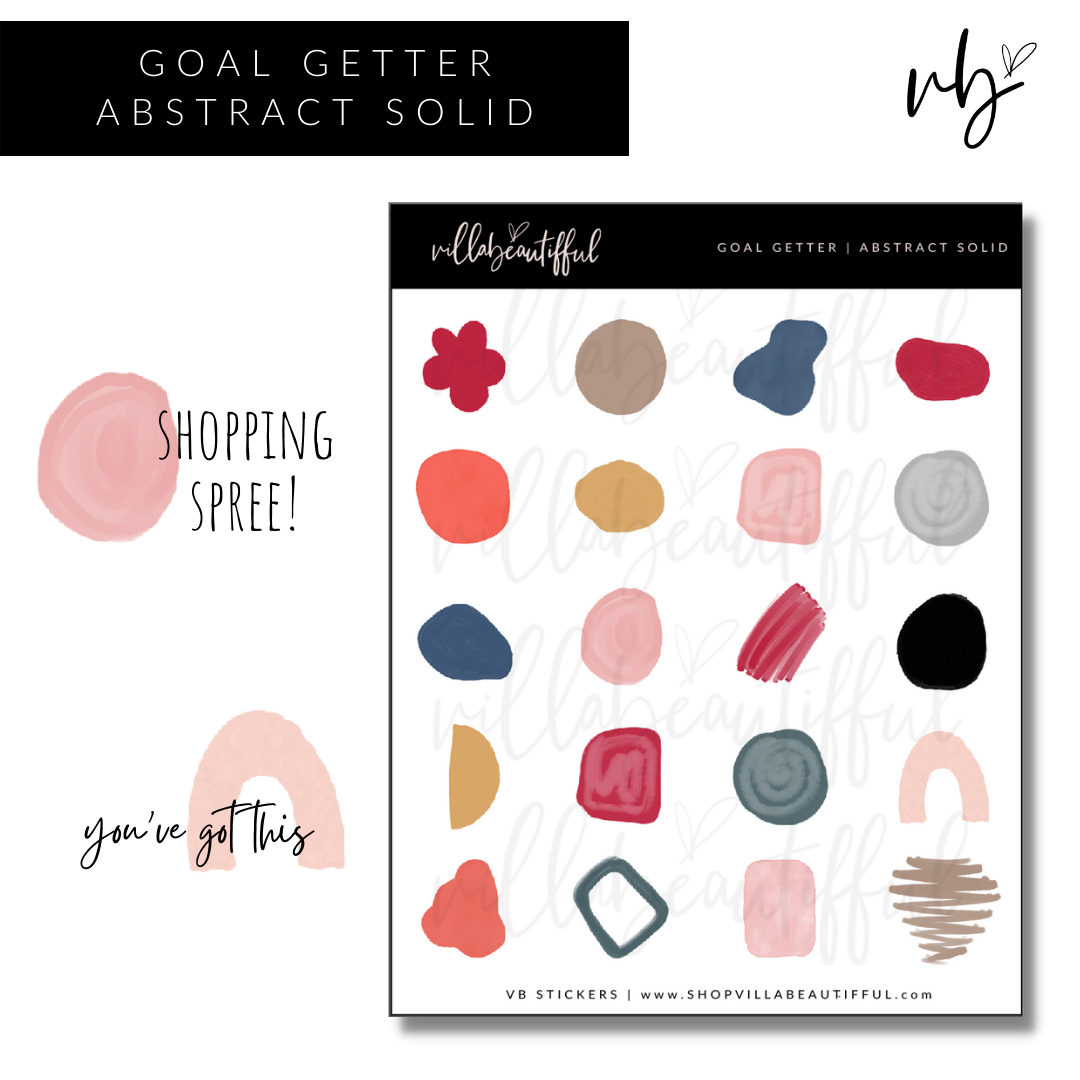 Sticker Sheet | Goal Getter 06 Abstract Solid