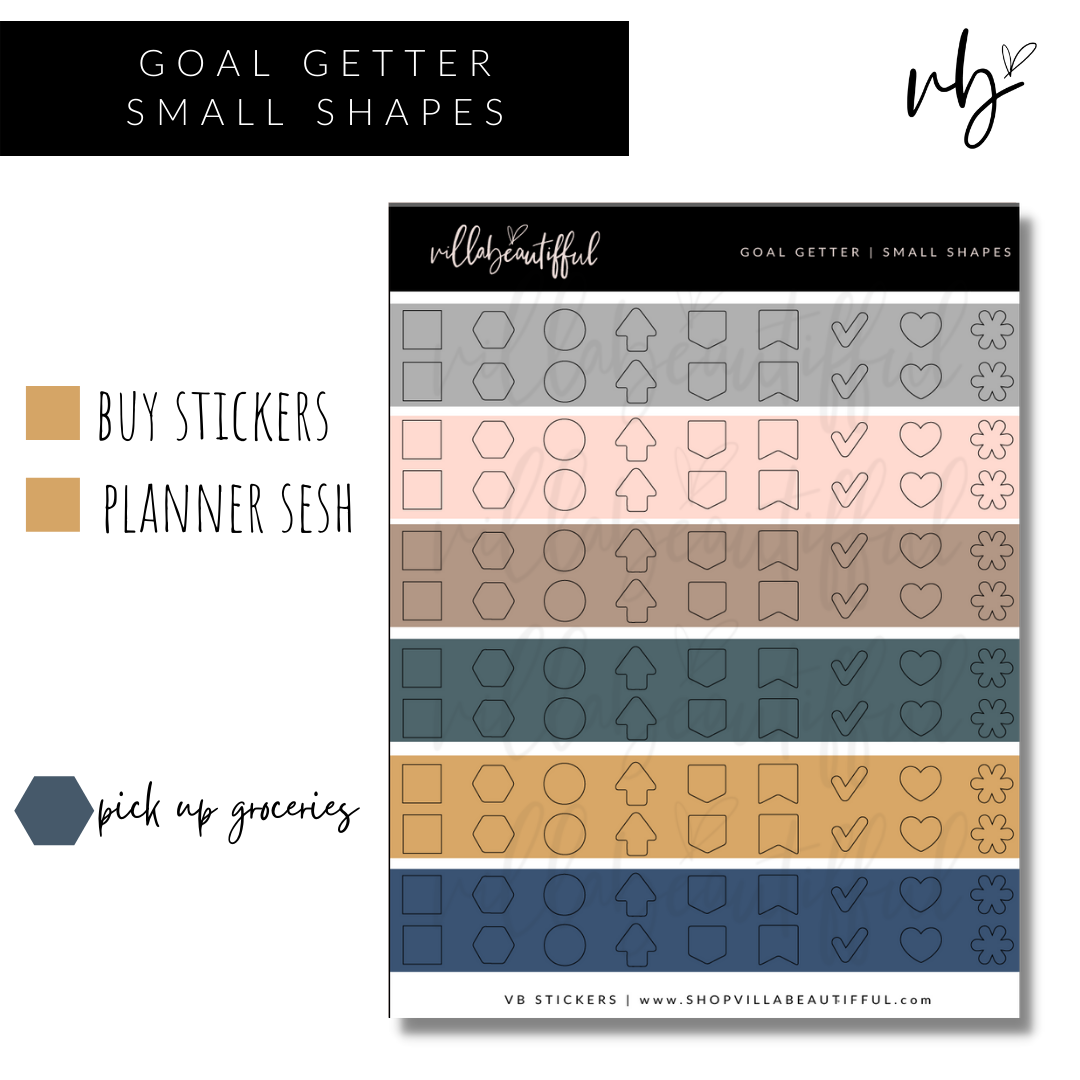 Sticker Sheet | Goal Getter 03 Small Shapes