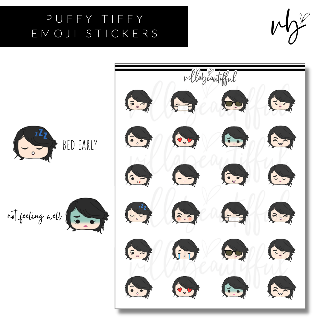 Sticker Sheet | Puffy Tiffy Emojis