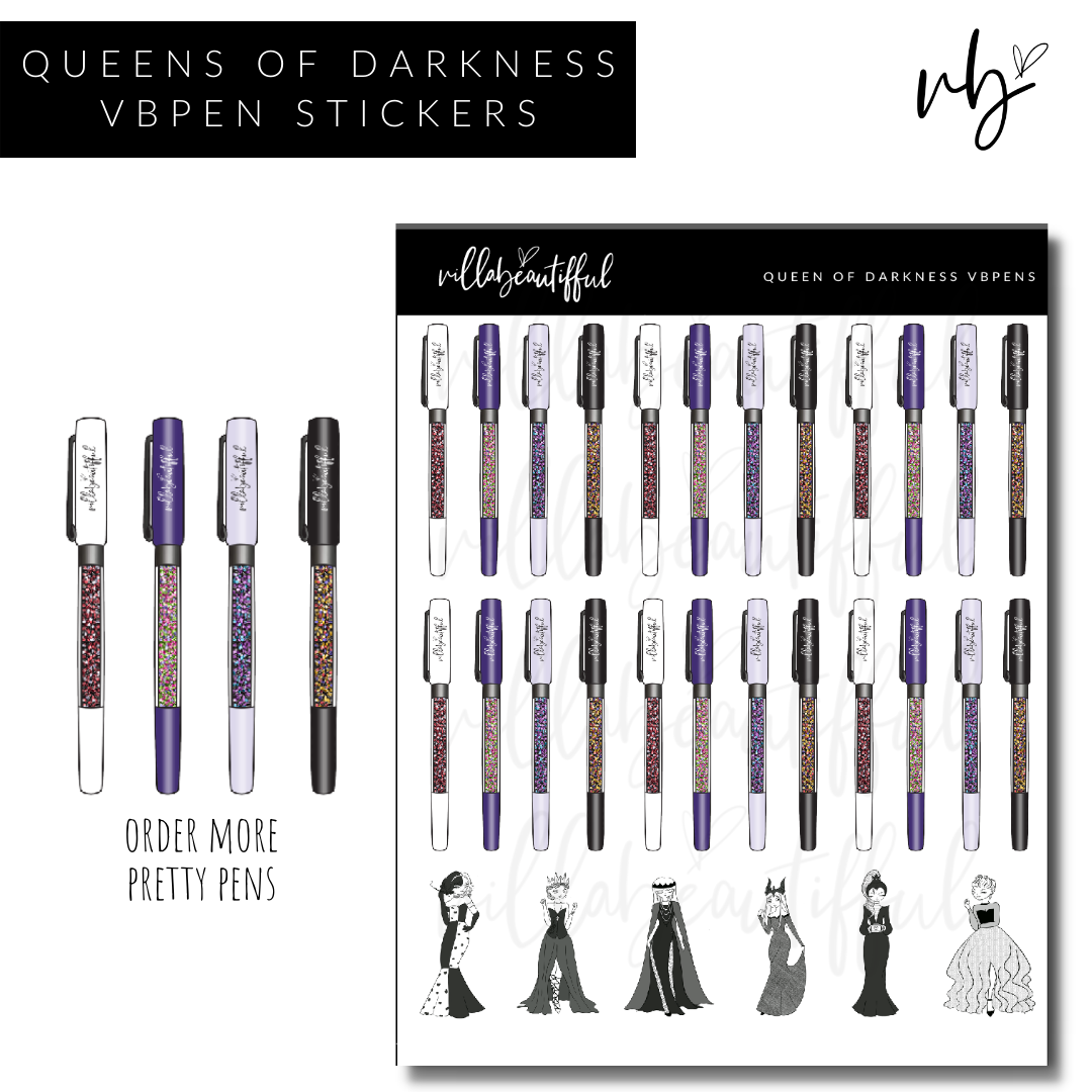 Sticker Sheet | New Release VBPens Queens of Darkness