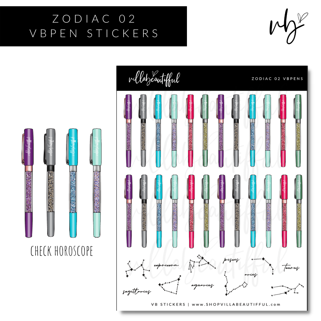 Sticker Sheet | New Release VBPens Zodiac 2