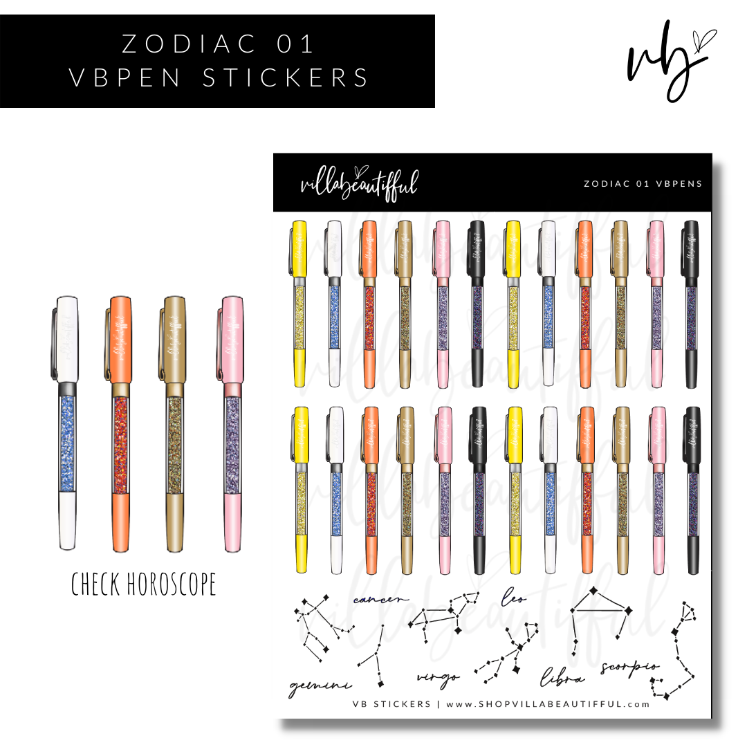 Sticker Sheet | New Release VBPens Zodiac 1