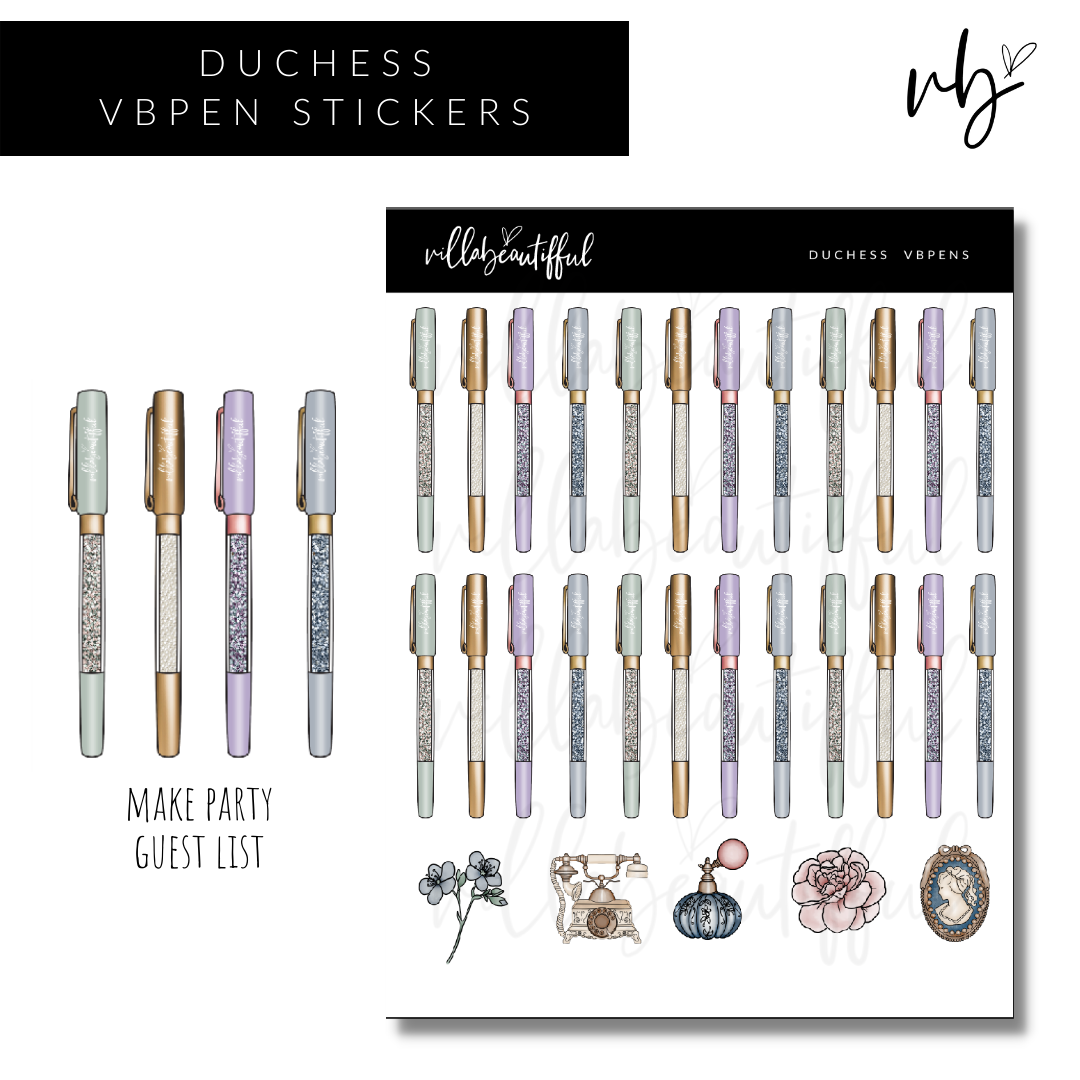 Sticker Sheet | New Release VBPens Royal Ball