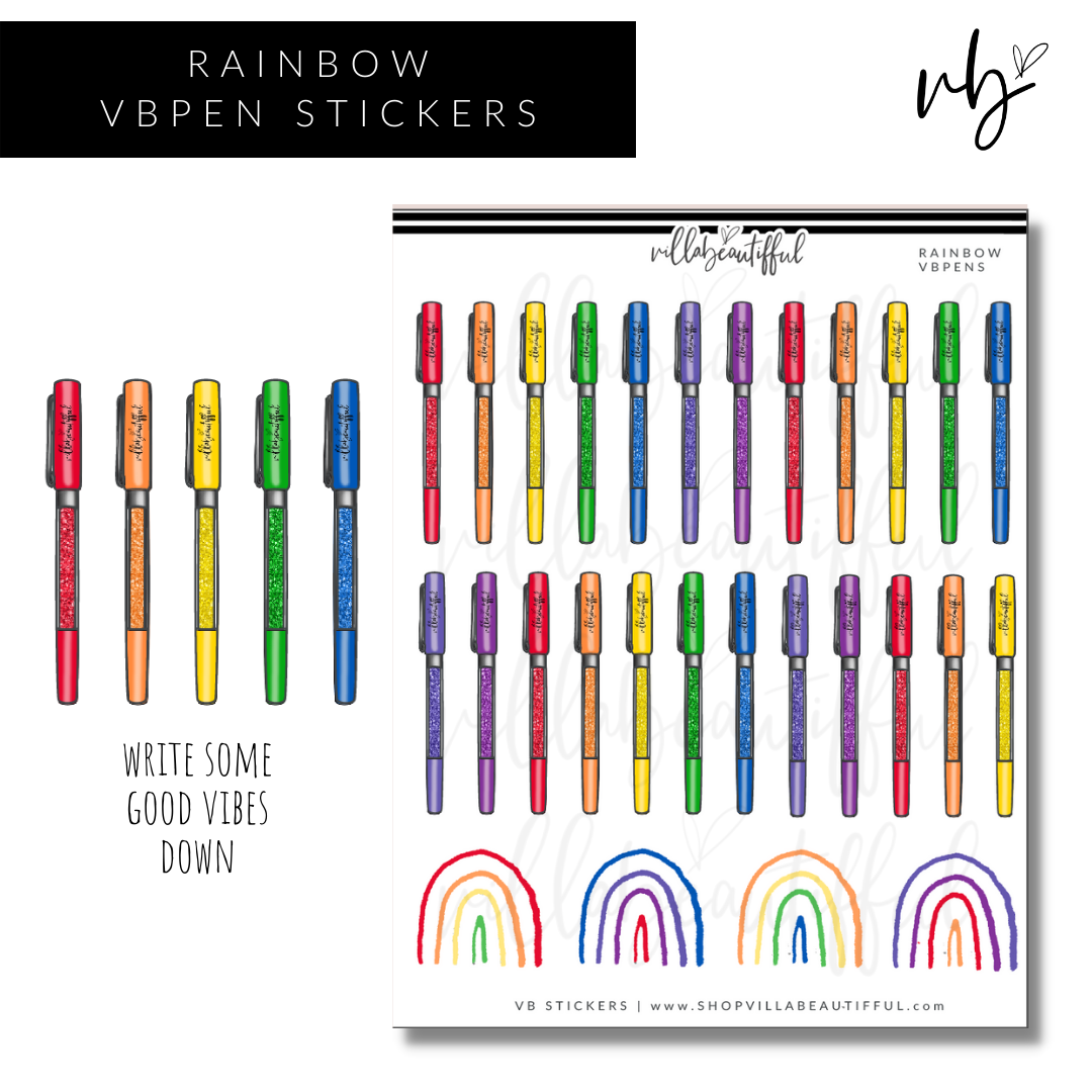 Sticker Sheet | New Release VBPens Rainbow